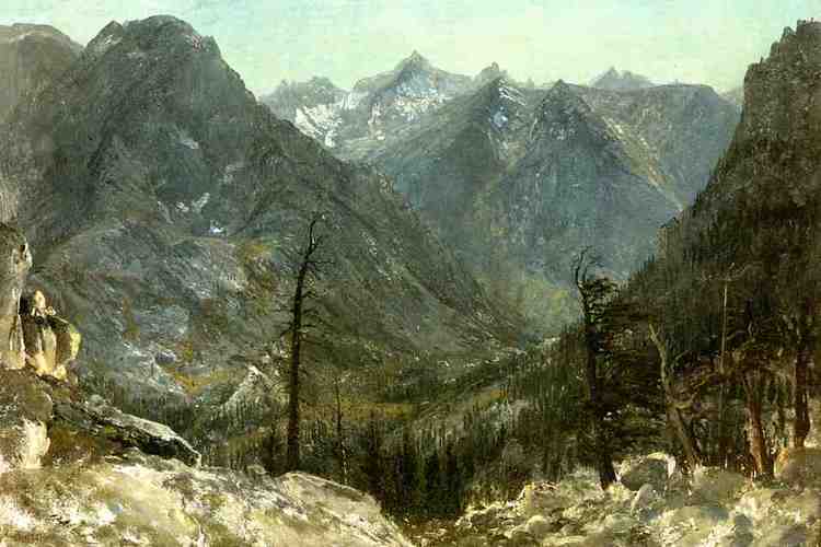 Albert Bierstadt Oil Painting The Sierra Nevadas - Click Image to Close